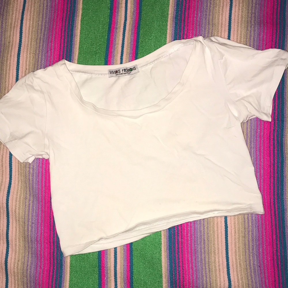 White crop top